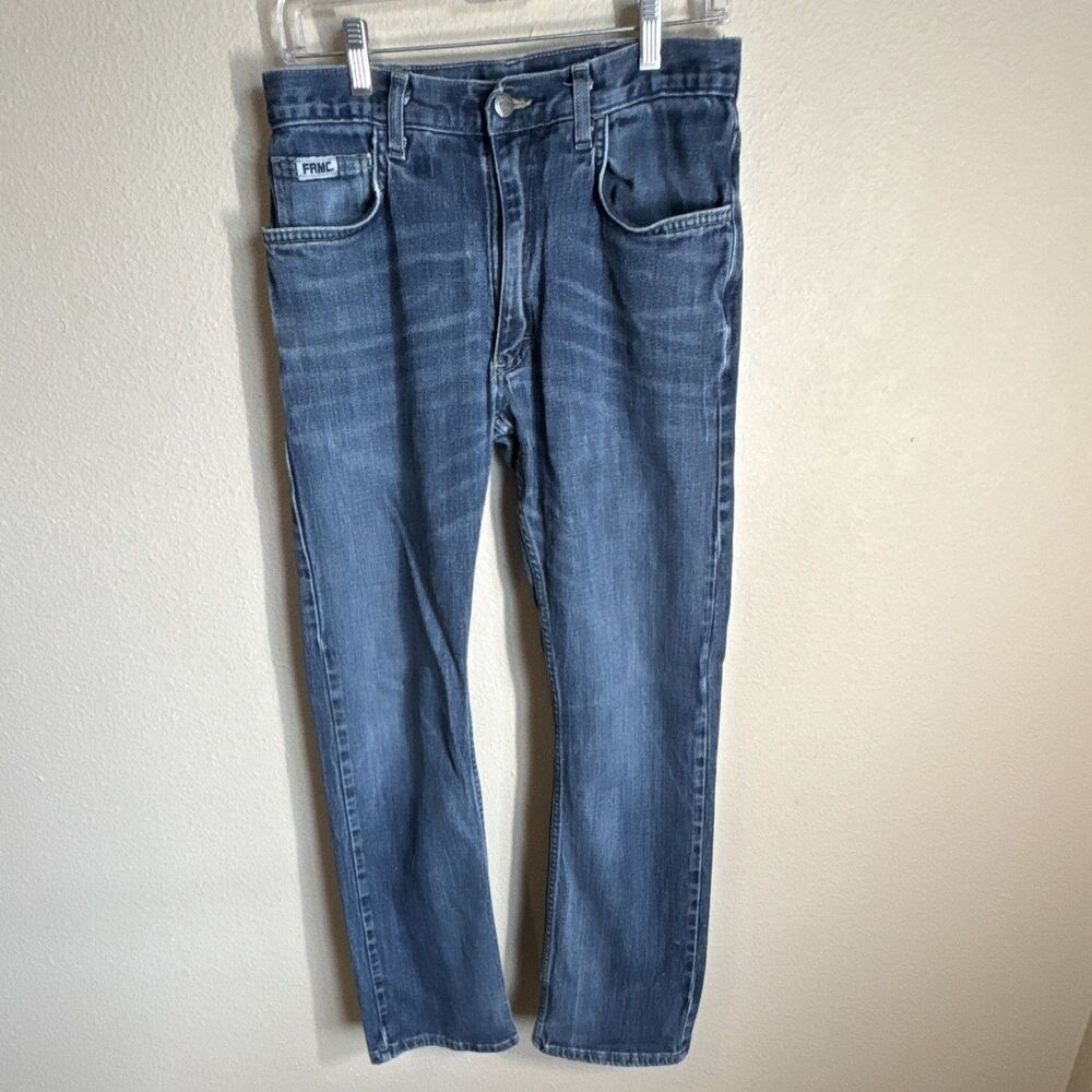 Tyndale FR Men’s Denim Jeans Blue Medium Wash Slim Fit Straight 5-Pocket